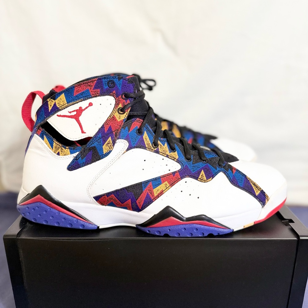 AUTHENTIC Jordan 7 Retro “Nothing But Net” size 14 304775–142 2015 PRE-OWNED
